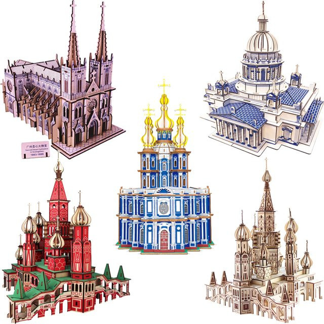 QHPTUOVER Petersburger Kirche, 3d Holz Puzzle, Modellbau - Bild 1