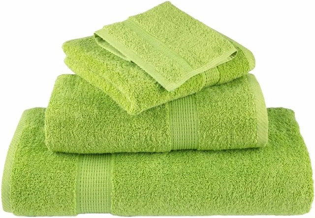 vidaXL Premium-Handtücher SOLUND, 4er-Set, Apfelgrün, Baumwolle, 600 g/m², Breite: 50 cm, Länge: 100 cm - Bild 1