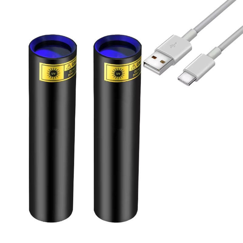 Heinast Mini UV-Taschenlampe Schwarzlicht 365nm/395nm aufladbar in Schwarz - Bild 7