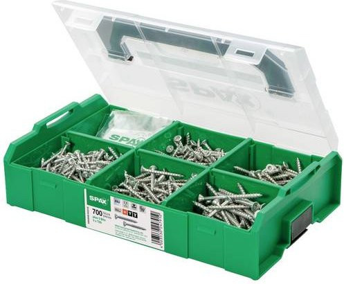 Spax Kombi-Schrauben-Sortiment Set, galvanisiert, grün - Bild 1