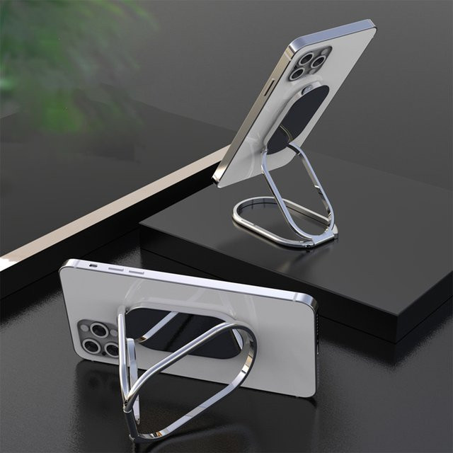 KEPHE Universal Desktop Handy Halter und Tablet Ständer in Silber, faltbar und verstellbar für iPhone und iPad - Bild 1