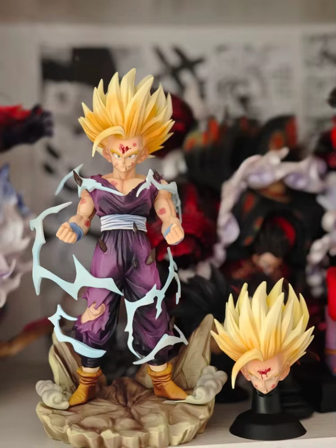 Bandai Dragon Ball Z SSJ2 Son Gohan Cell Games Actionfigur, 29cm, mit austauschbarem Kopf - Bild 3