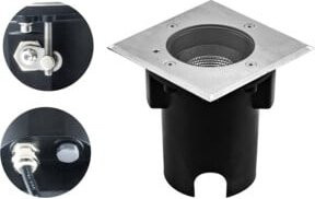 EVN Lichttechnik LED-Bodenleuchte IP67 für den Außenbereich aus Edelstahl in Silber, Warmweiß 3000K - Bild 1