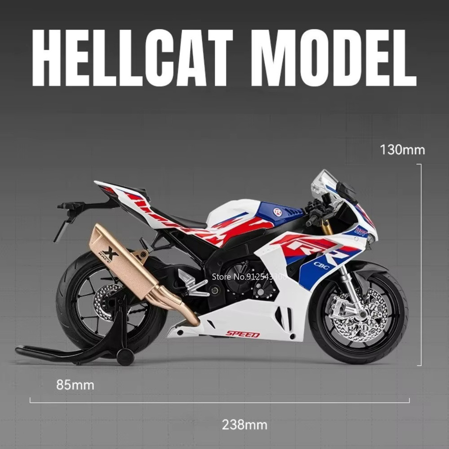 RMZ city Honda CBR1000 Kawasaki ZX-10R Motorrad Modell, 1:9, Metall, Diecast - Bild 4