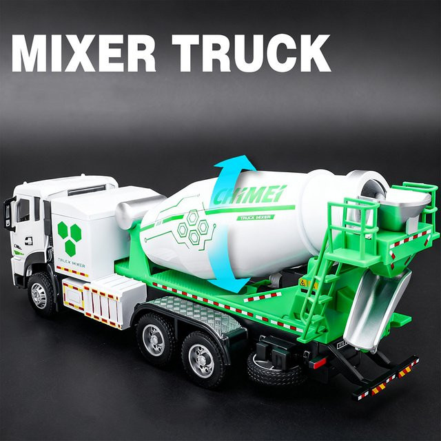MAKEDA Betonmischer LKW, Druckguss Modell, 1:32, mit Licht und Sound - Bild 1