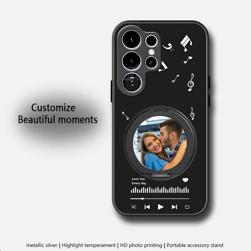 Personalisierte Handyhülle mit Metallhalterung für Samsung Galaxy Modelle in Schwarz - Bild 5