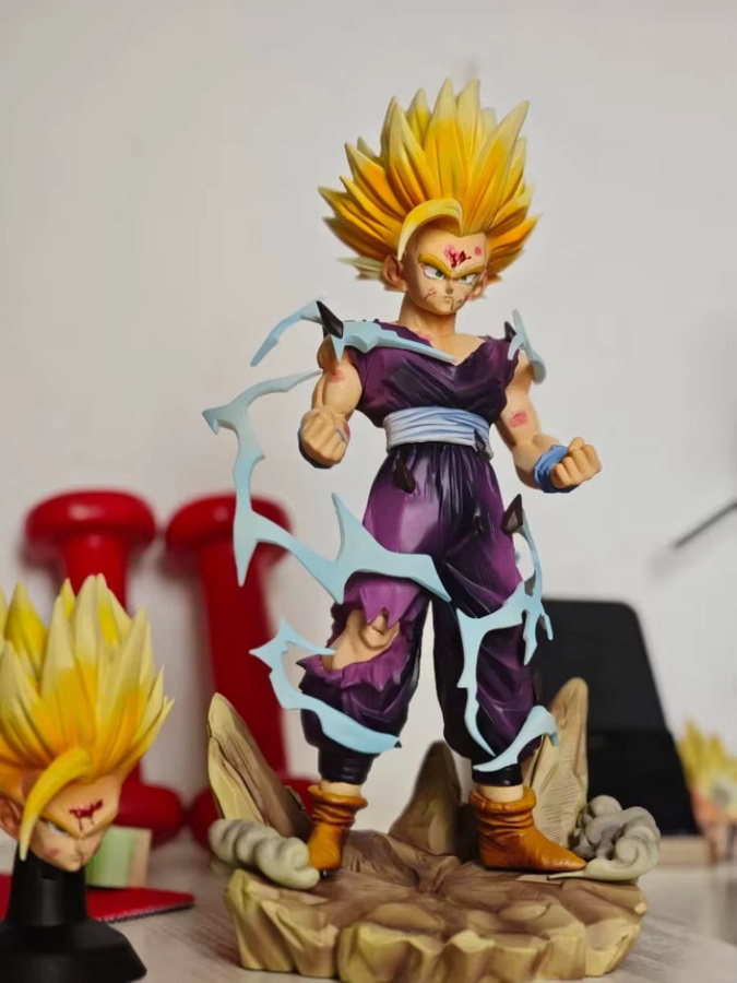 Bandai Dragon Ball Z SSJ2 Son Gohan Cell Games Actionfigur, 29cm, mit austauschbarem Kopf - Bild 2