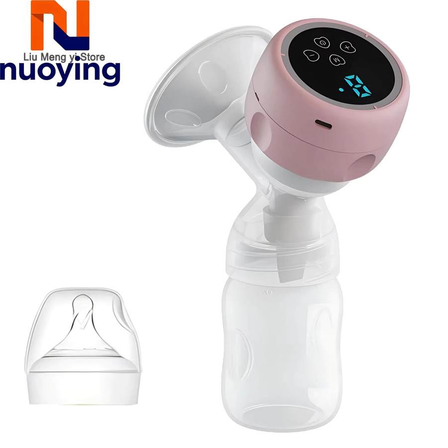 Elektrische Milchpumpe USB-aufladbar und geräuscharm, tragbarer automatischer Milchextraktor BPA-frei in Beige oder Pink - Bild 4