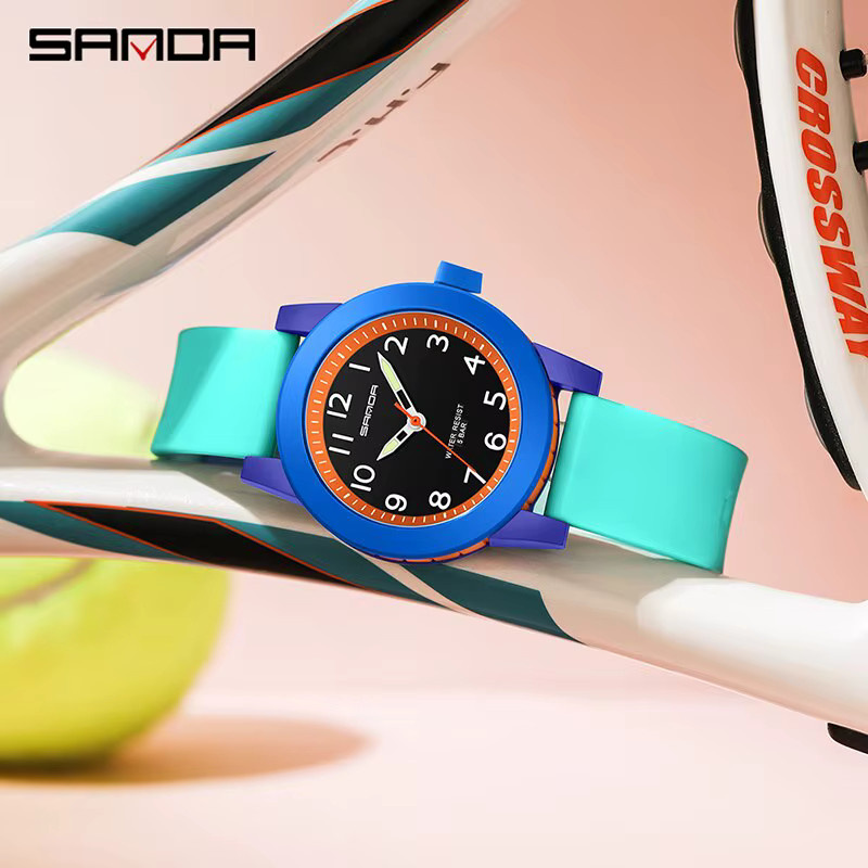 Sanda Armbanduhr, Quarz, Silikon, Schwarz, Kinder - Bild 2