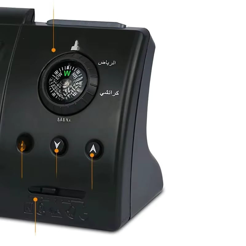 Digitale Azan Uhr mit Gebetsalarm für Desktop und Tisch, Gold-Schwarz, Rechteckig - Bild 3