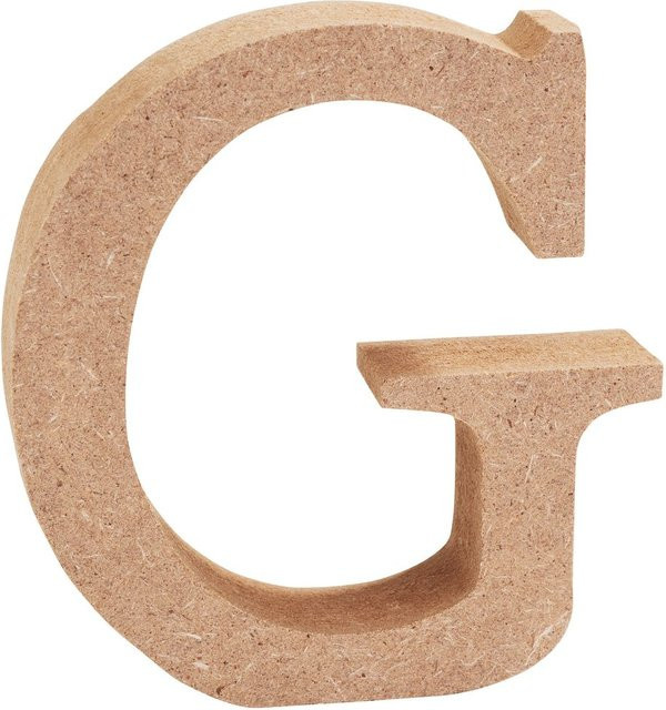 VBS MDF-Holz Buchstabe G in Braun, Höhe: 8,0 cm, Breite: 1,5 cm - Bild 1