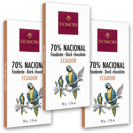 Domori Dunkle Schokolade Nacional Ecuador 70% 3 x 50 g - Bild 1