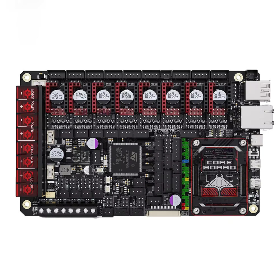 BIGTREETECH Manta M8P V2.0 Motherboard STM32H723ZE 32bit Control Board für Klipper und Raspberry Pi, kompatibel mit Voron V0 und Ender 3 3D-Druckern, Schwarz - Bild 4
