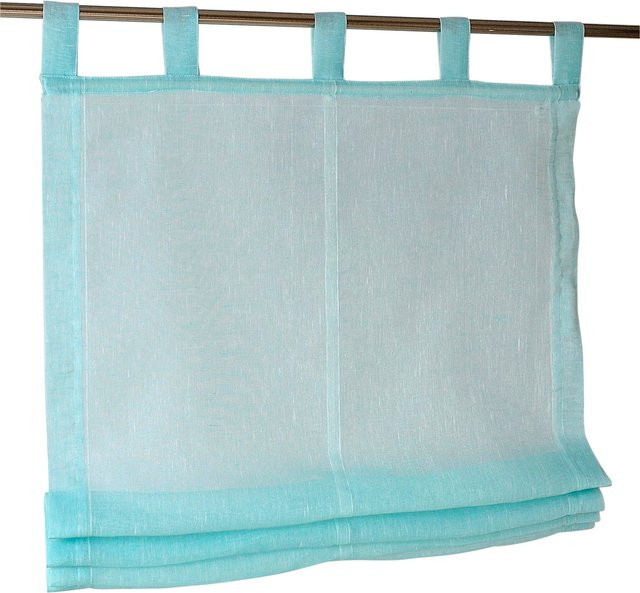 Raffrollo Heine Home in Türkis, semi-transparent, 100% Polyester - Bild 1