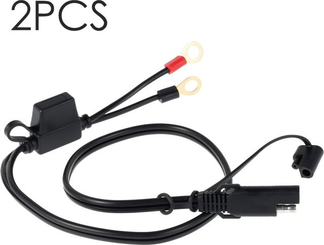 Everso SAE zu Ring Terminal Kabelbaum Zubehör für 12V Motorrad Batterie Ladegerät Klemme in Schwarz - Bild 1