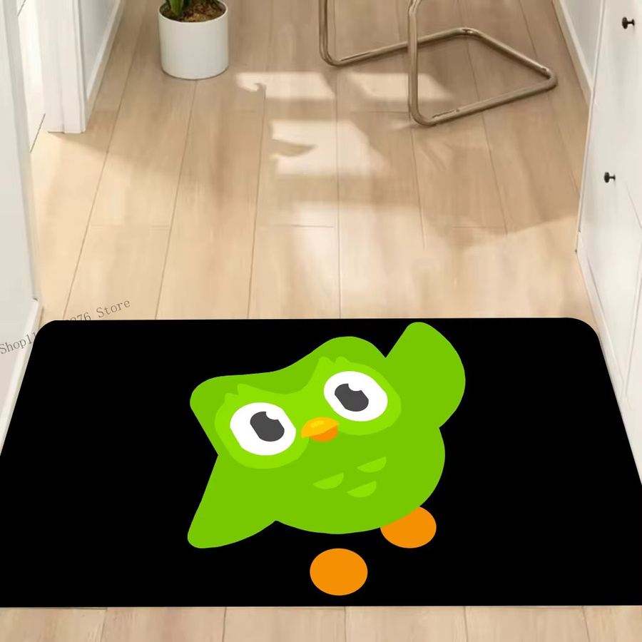 Saugfähige und rutschfeste Bodenmatte Duolingo Owl Duo für dein Zuhause oder Badezimmer - Bild 5