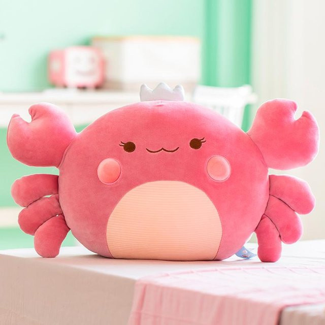 Yiran Health & Beauty Squishy Cartoon Krabbe, Plüschkissen, 58cm, Rosa - Bild 1
