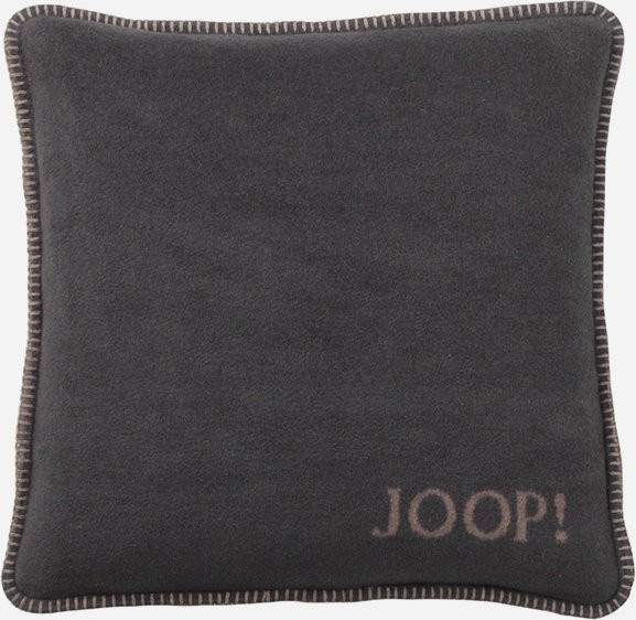JOOP! UNI-DOUBLEFACE Kissen aus Baumwolle in Anthrazit-Taupe/Beige - Bild 1