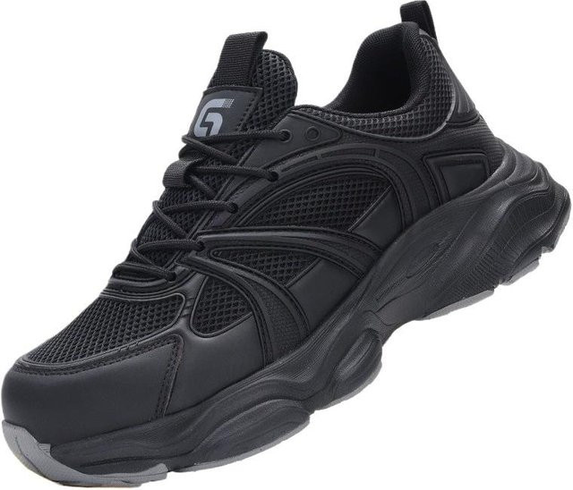 Arbeitssicherheitsschuhe Footwear Finds für Herren und Damen in Schwarz mit Stahlkappe und Kevlar-Einlegesohle, Größe 46 - Bild 1