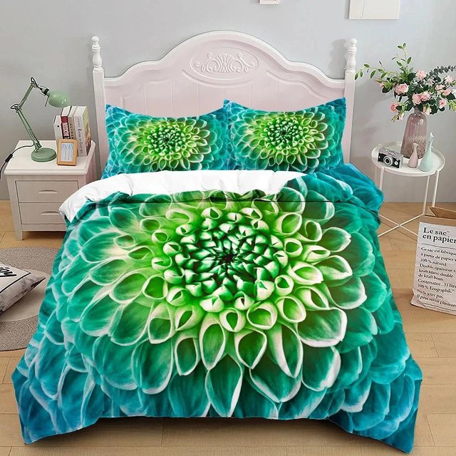Lodestar Bettwäsche-Set mit 3D-Blumenmuster in Multicolour, bestehend aus Bettbezug und Kissenbezug aus Mikrofaser, B/H: 135 x 200 cm - Bild 1