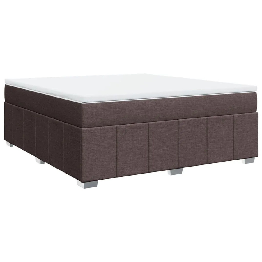 vidaXL Boxspringbett Hybrid mit Matratze und Taschenfederkern, Dunkelbraun und Weiß, B/T/H: 180 x 200 cm - Bild 2