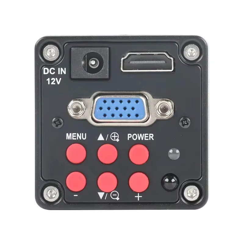 Eakins Mikroskop Kamera Set mit 130X Zoom C-mount Objektiv, HDMI VGA USB-C Anschluss und 56 LED Ring Licht in Schwarz für PCB Löten - Bild 2