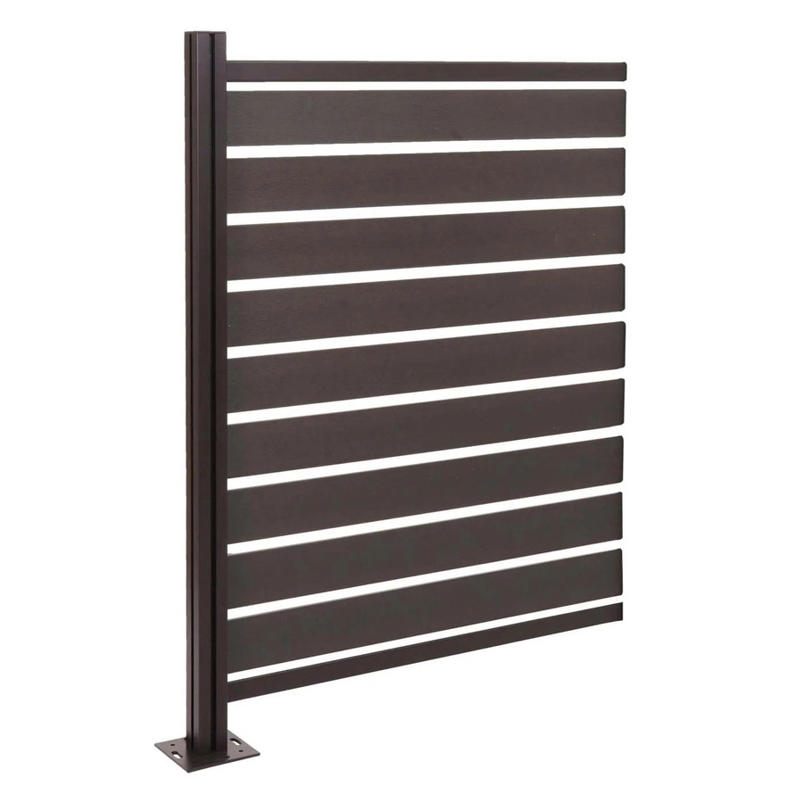 MCW Alu Mülltonnen-Zaun K57 Erweiterungselement in Holzoptik, Farbe: Anthrazit, H x B x T: 130 x 100 x 6 cm - Bild 2