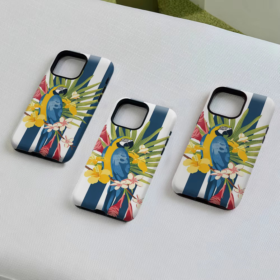 Potdemiel Aurea Case Matte Bumper MagSafe Schutzhülle für iPhone 13 bis 17 Pro Max in Macaw Stripe Multicolor - Bild 4