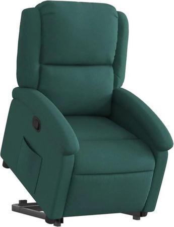 vidaXL Relaxsessel mit Aufstehhilfe Dunkelgrün aus Stoff Modell 16