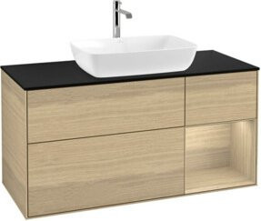 V&B Waschtischunterschrank Finion Wandbeleuchtung in Eiche, Breite: 120 cm, Tiefe: 50,1 cm, Höhe: 50,1 cm - Bild 1