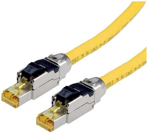 Roline RJ45 Patchkabel CAT 8.1 S/FTP Ethernet LAN Kabel Gelb 1,00 m - Bild 1