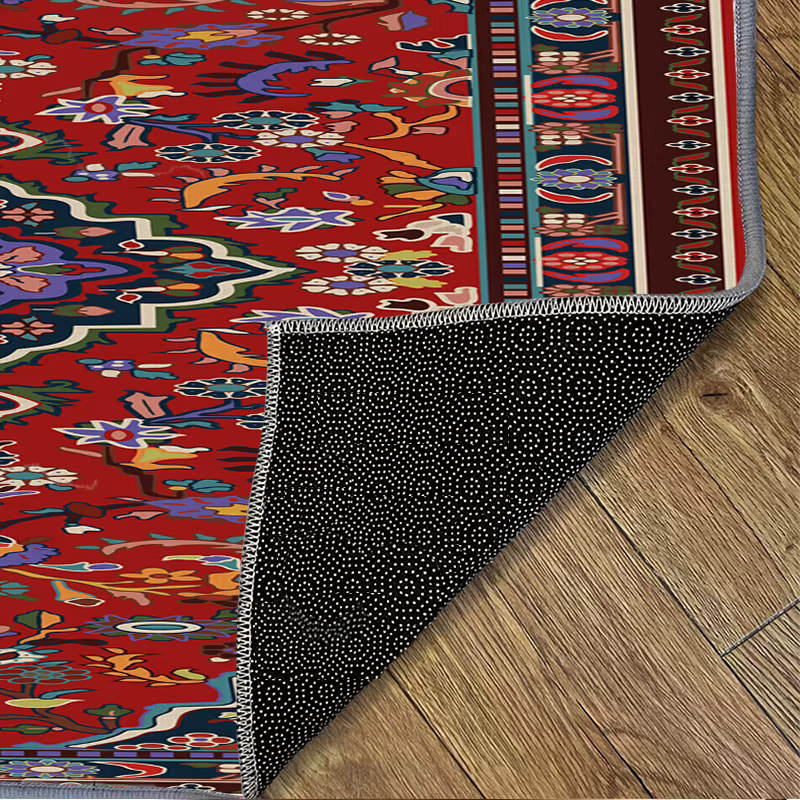 VIKAMA Böhmischer Vintage-Parsischer Teppich, rutschfeste Bodenmatte für Wohnzimmer, Schlafzimmer und Küche - Bild 5
