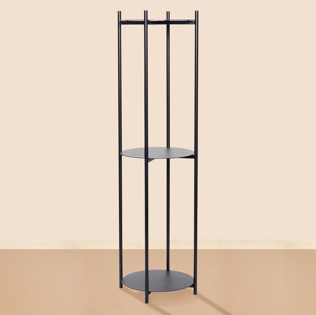Hübsch Regal Norm Green Living Schwarz Matt aus Eisen B: 44,0 cm, H: 152,0 cm, T: 44,0 cm - Bild 1