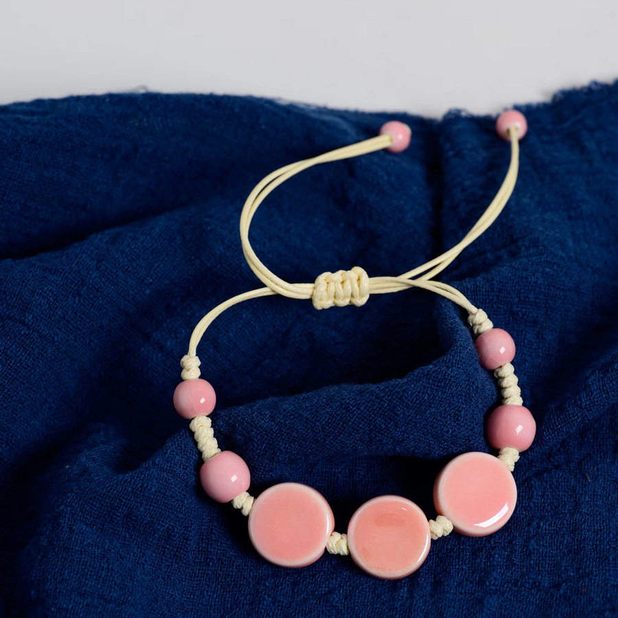 Midofare Armband, Keramik, rosa, Perle, Damen - Bild 3