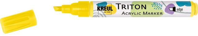 KREUL Triton Acrylic Marker edge Acrylmarker mit Keilspitze in Echtgelb-Hell - Bild 1