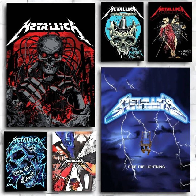 Metallica Poster Kunstdruck im Anime-Stil als Wanddekoration in Multicolour - Bild 1