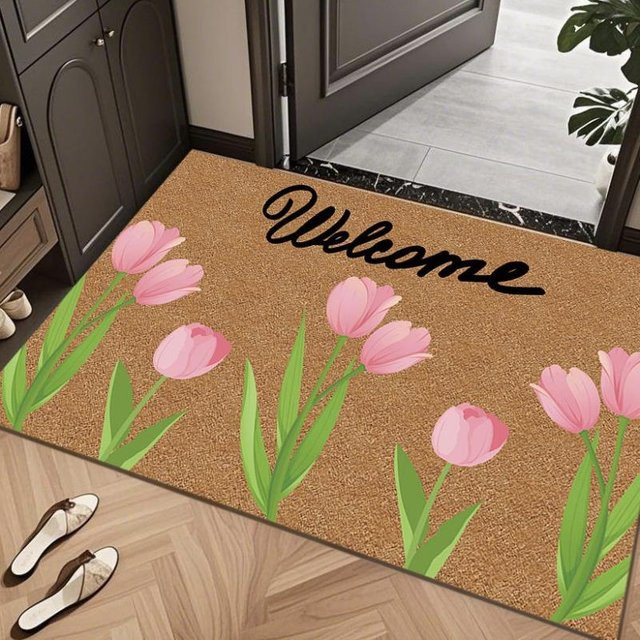Lodestar Fußmatte mit buntem Blumendesign, schmutzabweisend und rutschfest, B/T: 80 x 50 cm - Bild 1