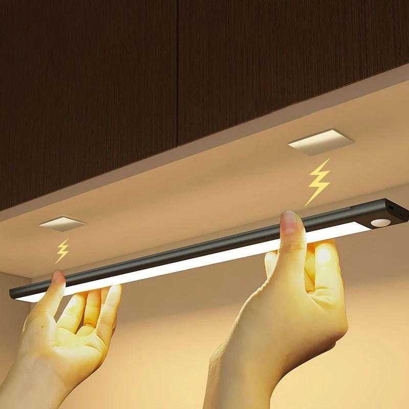 SHIJIN Light LED Unterbauleuchte mit Bewegungssensor und USB-Aufladung, Silber, Länge: 20 cm - Bild 3
