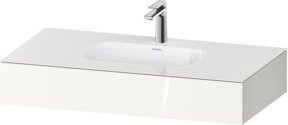 Duravit Qatego Einbauwaschtisch-Möbel-Set in Weiß mit einem Ausschnitt und Überlauf, B/T/H: 100 x 55 x 17 cm - Bild 1