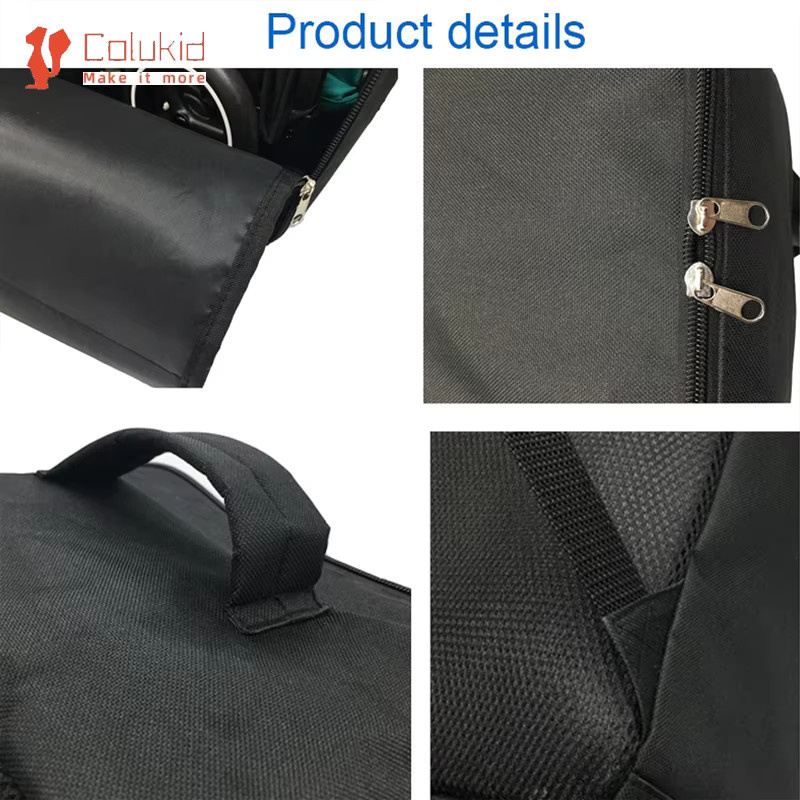 Colu Kid Aufbewahrungstasche als Rucksack für Baby Kinderwagen und Buggy, kompatibel mit Cybex Libelle, GB Pockit+ sowie All-City und All-Terrain, Farbe: Schwarz - Bild 6