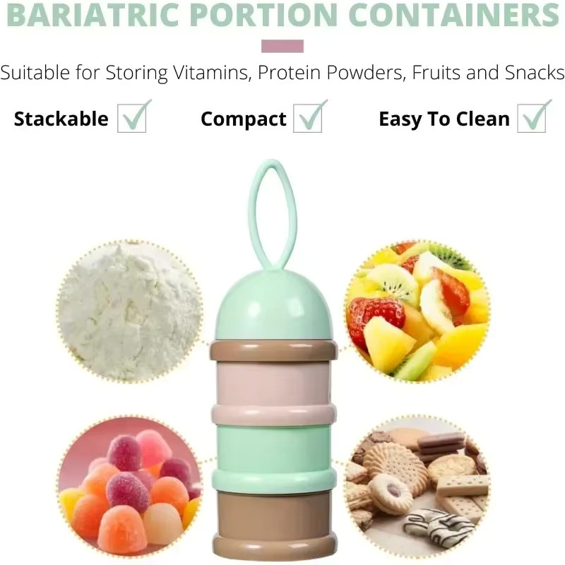 DHDH Babymilchpulverbox und Snackbehälter in Hellrosa, tragbar und abnehmbar - Bild 2