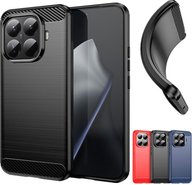 Flexible TPU Schutzhülle für Xiaomi 17T Pro und Mi 15T 5G stoßfester Rahmen in Schwarz und Rot - Bild 1