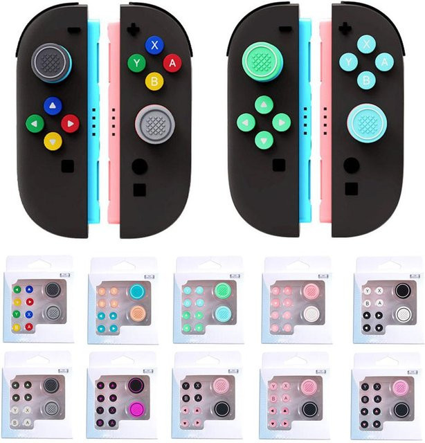 Joystick-Kappen für Nintendo Switch 2: Rutschfeste Silikon-Tastenabdeckungen und Daumengriffe in Multicolour - Bild 1