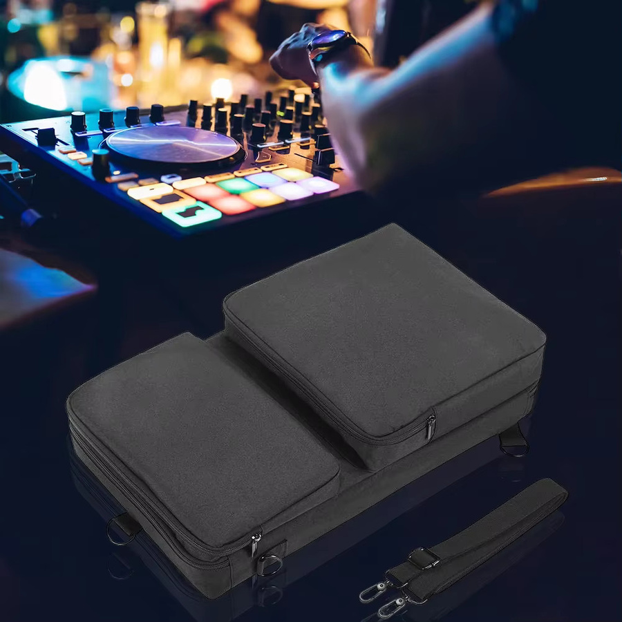Kratzfeste Tragetasche in Schwarz für Pioneer DDJ-FLX4, DDJ-400, DDJ-SB3 und Roland DJ-202 inklusive Schultergurt - Bild 3