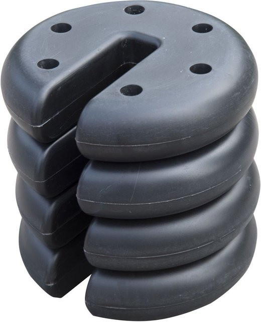 Outsunny Pavillon Gewichte 4er Set aus schwarzem PE-Zement mit 2,2 kg pro Stück, Durchmesser: 20 cm, Höhe: 4,5 cm - Bild 3