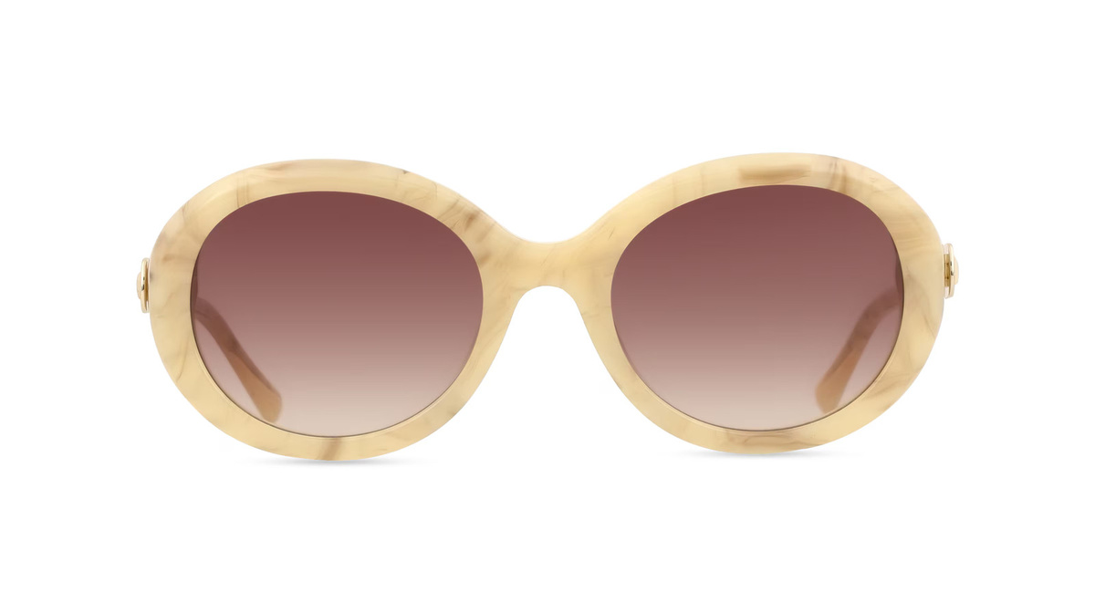 Sandro SA6072 Sonnenbrille Damen, Vollrand, Rund, Acetat, weiß - Bild 1