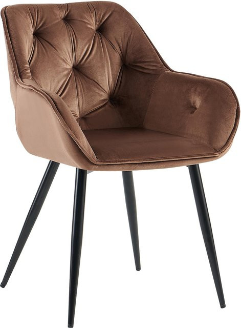 CLP Esszimmerstuhl Cassis mit Samtbezug und gesteppter Polsterung in modernem Design - Bild 1