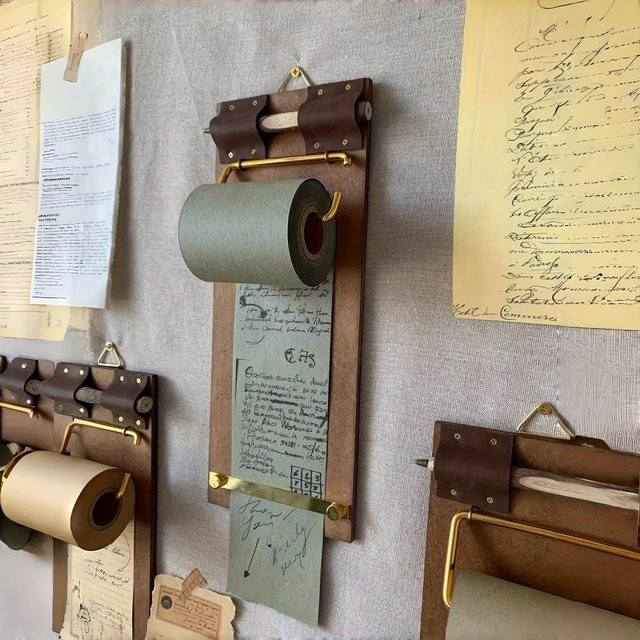 Vintage Sticknotizen zum Abreißen in Grün – Künstlerische leere Nachrichtenkarten aus Papier für Büro und Schule - Bild 1