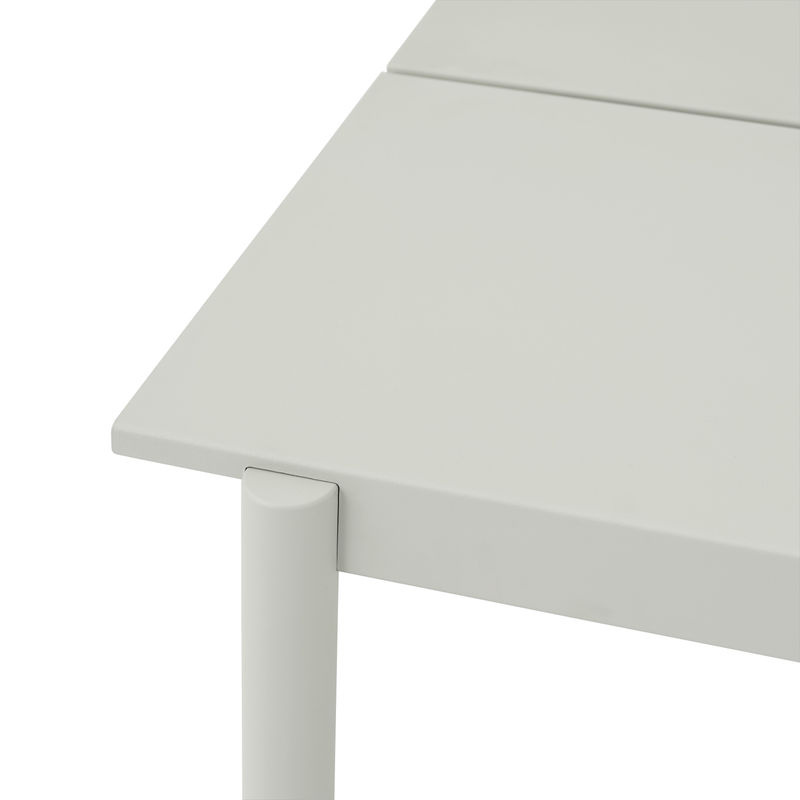 Muuto Linear Steel Tisch aus pulverbeschichtetem Metall in Silber Matt - Bild 2