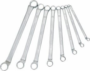 Hazet Doppel-Ringschlüssel-Satz 630/12 mit 12 Werkzeugen in Silber, Außen-Doppel-Sechskant Profil 6 x 7 - 27 x 32 mm - Bild 1